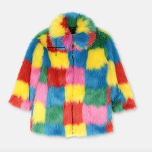 Stella McCartney Multicolor Faux Fur Coat